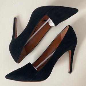 Calvin Klein Collection Black Suede 4” Heels in Size 7